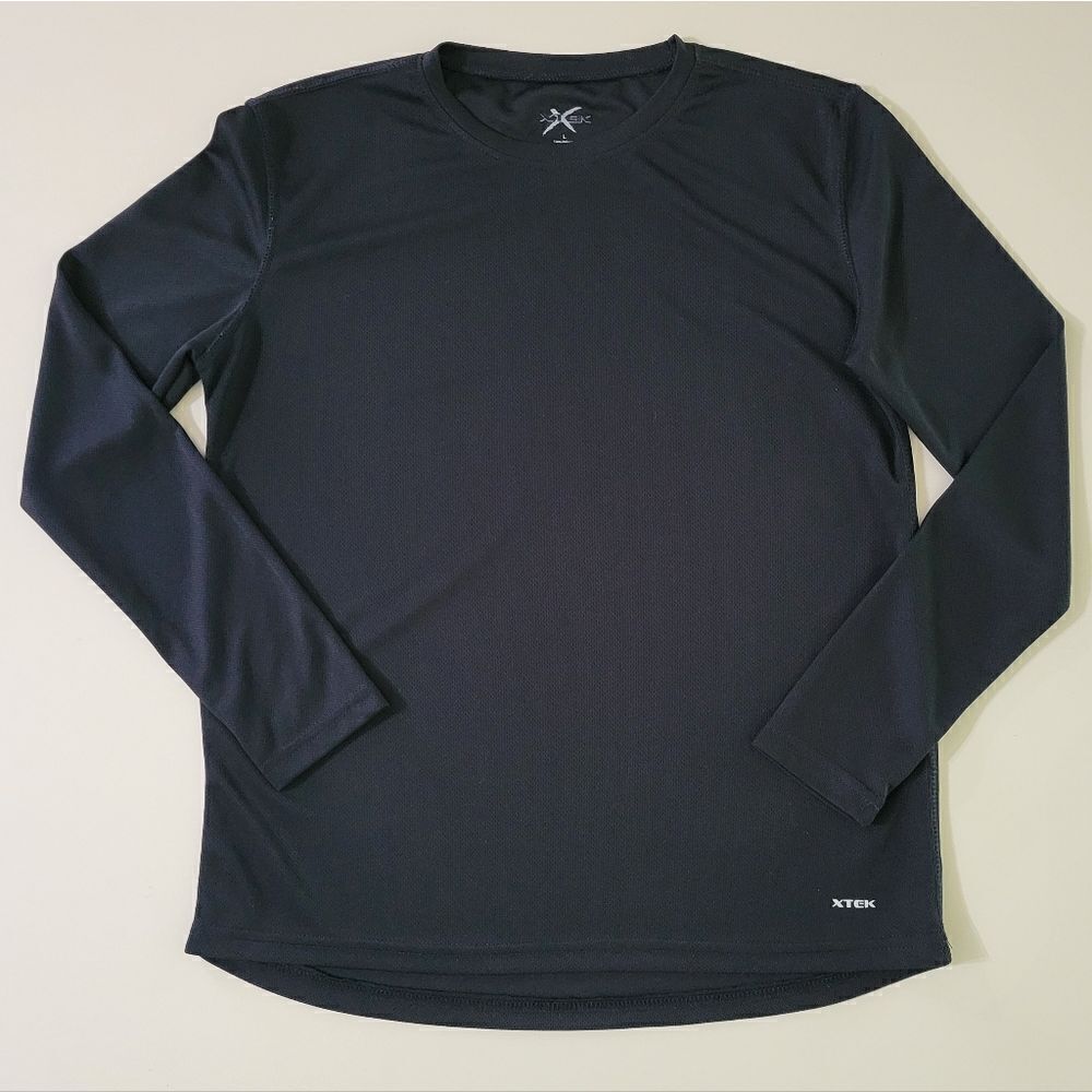 XTEK Women's Black Performance Long Sleeve Base Layer Crew Shirt